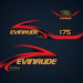 2001 Evinrude 175 hp Ficht RAM Injection Decal Set Blue Models 0214891, 0214907, 0214896, 0214912 close up
