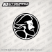 Mercury God Round Decal