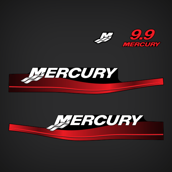 1999-2006 Mercury 9.9 Hp Decal Set 12836A00  