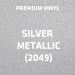 .125 " Premium Vinyl Boat Striping per lineal foot - Silver Metallic (2049)