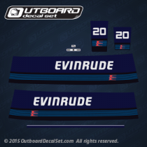 1987 1988 Evinrude 20 hp decal set 0283334-0283335 (Outboards)