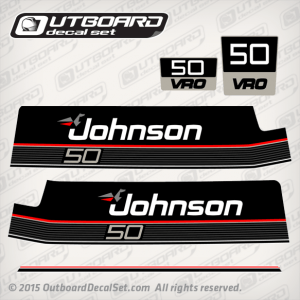 1990 Johnson 50 hp VRO decal set 0433118, 0433205