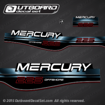1994 1995 1996 1997 1998 MERCURY Outboards 225 hp offshore decal set Blue (Outboards)