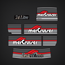 1993 Mercury Mercruiser Bravo Three 7.4 litre Outdrive/sterndrive Decal Set 805338A93