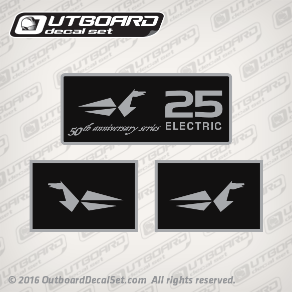 1972 Johnson 25 hp decal set 0317101 0317102 0317103