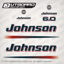 2003 2004 2005 Johnson 6.0 hp decal set white 