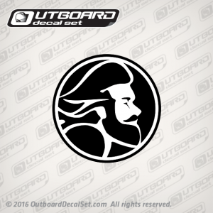 Mercury God Round Decal