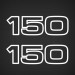 NEW- Cajun Boat 150 hp Decals Set