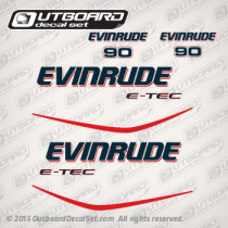 2004 2005 2006 2007 2008 2009 Evinrude 90 hp decal set white models, 0215665, 0215545, 0215547, 0215546, 0215559, 0215560, 0215544, 0215663