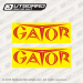 Gator Trailers Logo Yellow decal set 5 ¾ x 2