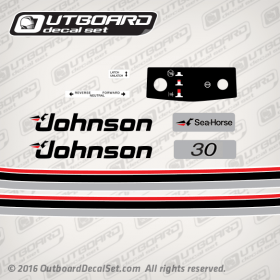 1984 Johnson 30 hp decal set 0393969