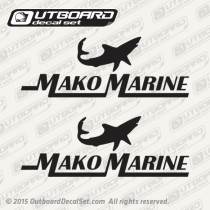 Mako Marine Shark Decal Set