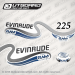 1999 2000 Evinrude Ficht Ram Injection 225 hp v6 decal set 0214759, 0215176, 0215178, 0214775, 0213599, 0213586 