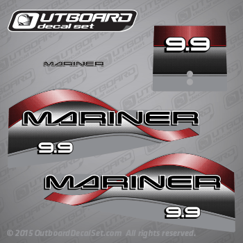 mariner 1997 1998 9.9 hp 10 hp 808525A97 decal set 9420A10 BLACK, 9420A12 SILVER, 9420A11 GRAPHITE GRAY