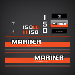 1984-1989 Mariner 150 hp CD IGNITION oil Injected Decal Set 44225A84 