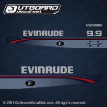 1995 1996 1997 Evinrude 9.9 hp decal set (Outboards)