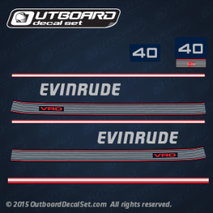 1989 1990 1991 Evinrude 40 hp decal set (Outboards)