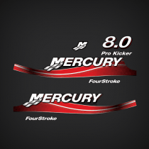 2005-2006 Mercury 8.0 hp fourstroke Pro Kicker decal set 895196A05
