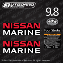 2006-2007-2009-2010-2011-2012-2013-2014 Nissan 9.8 hp Four Stroke decal set
