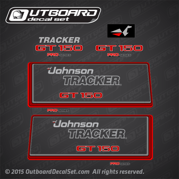 Johnson Tracker GT 150 Pro Series decal set