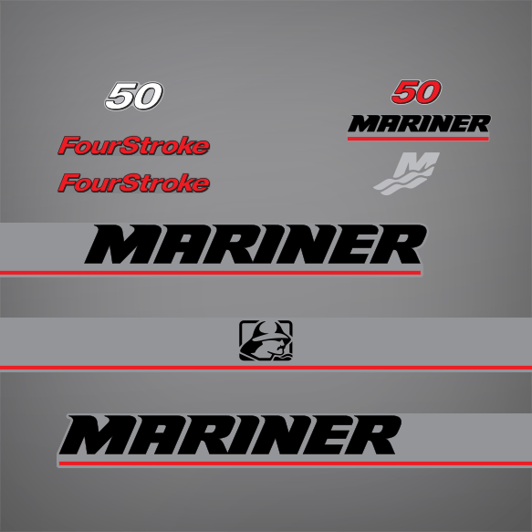 2001-2002 Mariner 50 hp FourStroke decal set 826338A01