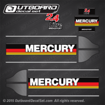1986-1995 Mercury Racing 2.4L BridgePort decal set