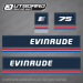 1983 Evinrude 75 hp decal set 0282043