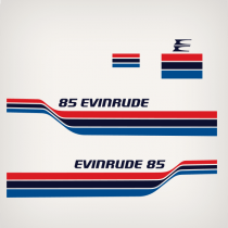 1977 Evinrude 85 hp decal set 0281078, 0281079