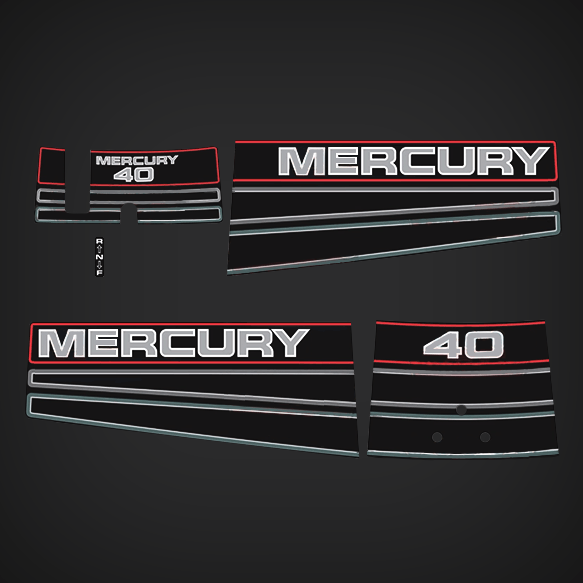 1994-1995 MERCURY 40 hp decal set 824093A94 Design I