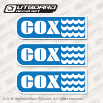 Cox wave trailer decal 6.75" X 2.25" Inches Each