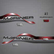1997 1998 Mariner 115 hp Decal set Red 823412A97 Red 1999-2004 ELPTO 4 CYLINDER 115 H.P.  97-823412A97  [USA-0G438000/BEL-9927000] & Up 1115412UD, 1115412UN, 1115422UD, 1115472UD, 7115412GD, 7115422GD, 71154728D.