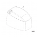2001-2002 Mariner 50 hp 4S Top Cowl Diagram 34688  825239T3, 875300T36, 825239T4 