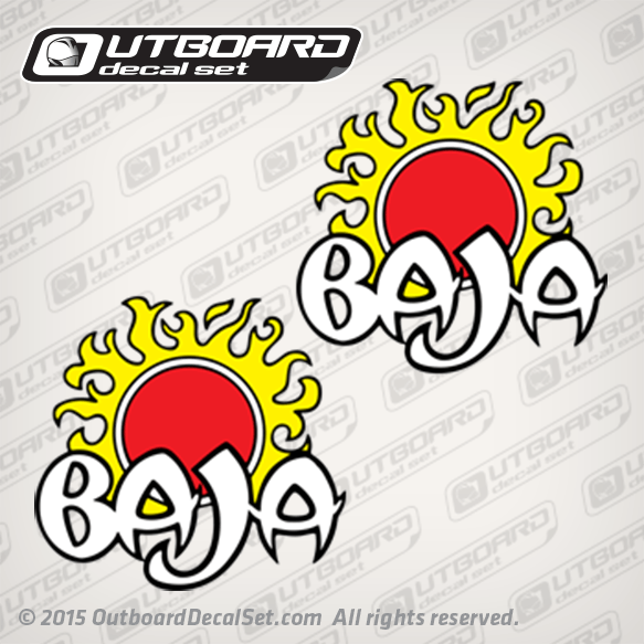 1985-1988 Baja SunBurst Boat Decal Set