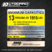 MAXIMUM CAPACITIES   13 PERSONS OR 1915 LBS 2555 POUNDS, PERSONS, MOTOR, GEAR  150 HORSEPOWER MOTOR  THIS BOAT COMPLIES WITH U.S. COAST GUARD SAFETY STANDARDS IN EFFECT ON THE DATE OF CERTIFICATION  MEETS U.S EPA EVAP STANDARDS USING CERTIFIED COMPONENTS