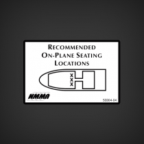 NMMA On-Plane Seating Decal 53304-04