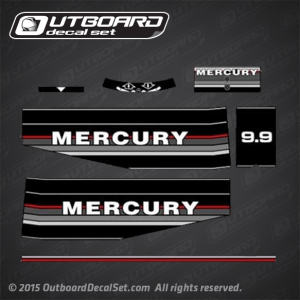 1986 MERCURY 9.9 hp Outboard decal set 12836A89