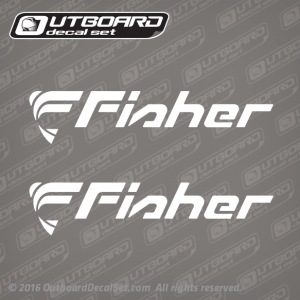 Fisher Boats logo 13 inches long decal set 