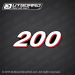 2005 2006 2007 2008 2009 2010 2011 2012 Mercury 200 Red Shadow horsepower decal 892564005