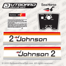 1977 Johnson 2 hp decal set 0388279