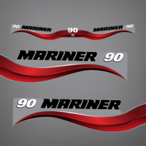 2003 2004 2005 2006 2007-2008 2009 2010 2011 2012 Mariner 90 hp Decal set Red 899341T02, 898822003 New