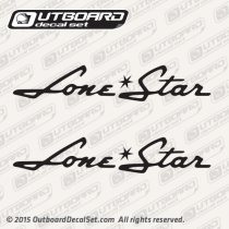 1960 1961 1962 1963 1964 1965 1966 1967 1968 and 1969 Lone Star Decal Set #1 Black
