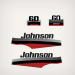 1997-1998 Johnson 60 hp 3 cylinder decal set 0438457, 0438343