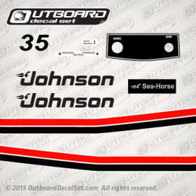 1983 Johnson 35 hp decal set 0393255 *