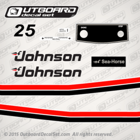 1983 Johnson 25 hp decal set 0393254 *