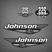 2000 Johnson 225 hp OceanPro decal set 0346705, 0346496, 0346715, 0346495, 0346714, 0346493, 5001194, 5001384, 5001094