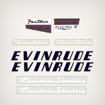 1956 Evinrude 15 hp Fastwin Electric Starting decal set