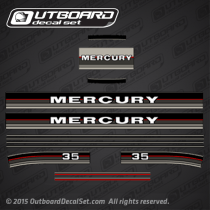 1986 1987 1988 MERCURY 35 hp Outboard decal set