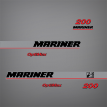 2001 Mariner 200 Hp Optimax Decal Set