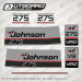 1987 1988 Johnson 275 hp VRO V8 decal set 0397521, 0397858, 0398587