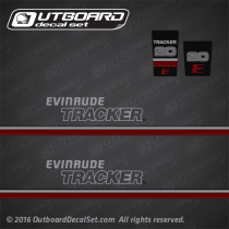 1989 Evinrude Tracker 20 hp decal set Red